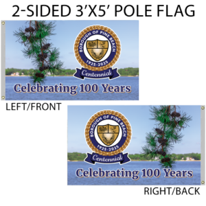 Pine Beach 3x5 Centennial Pole Flag