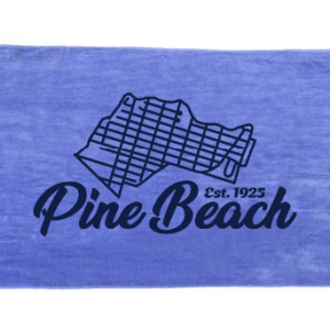 Pine Beach Town Map Beach Towel